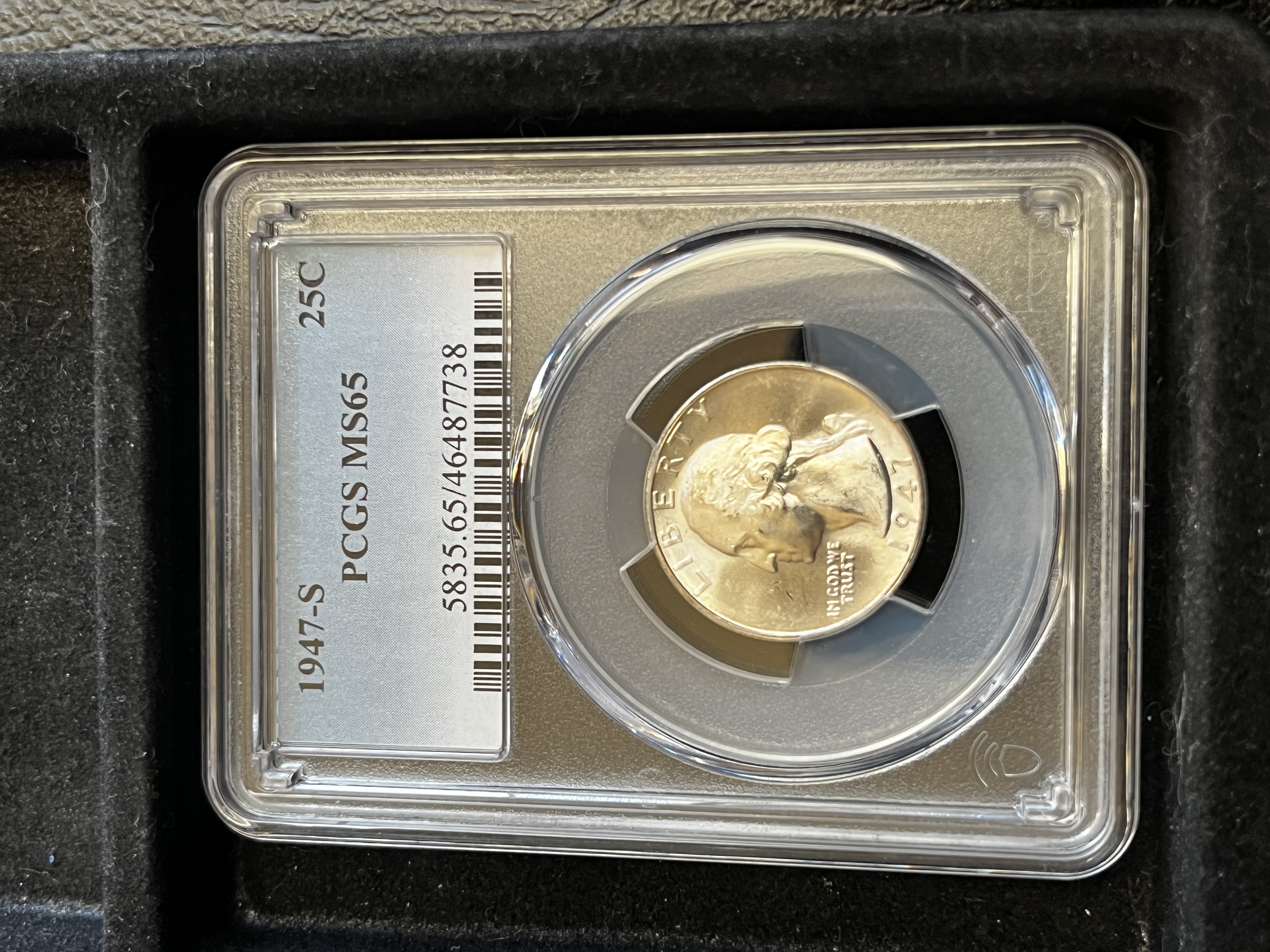 1947-S Washington Quarter PCGS MS65
