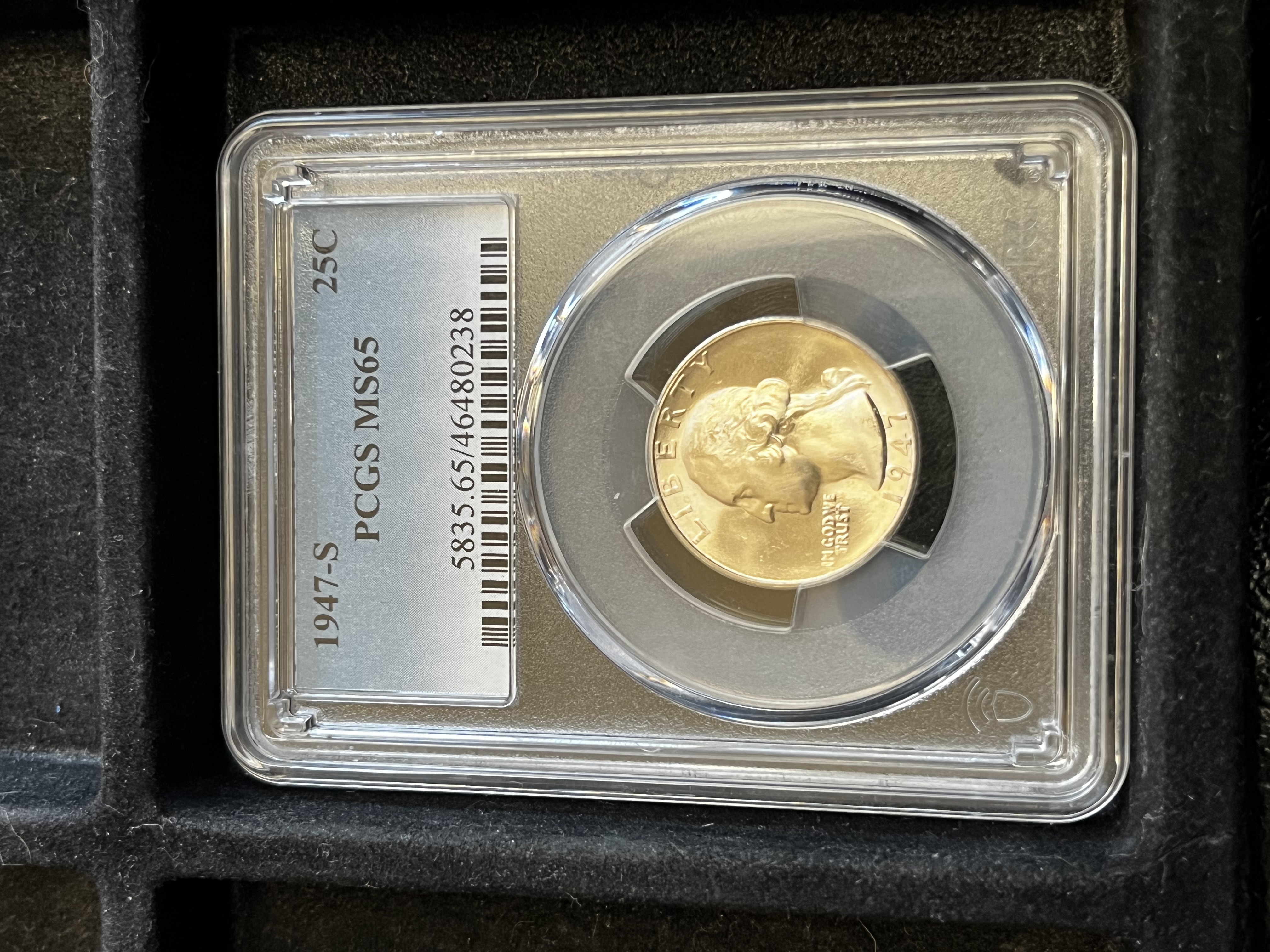 1947-S Washington Quarter PCGS MS65