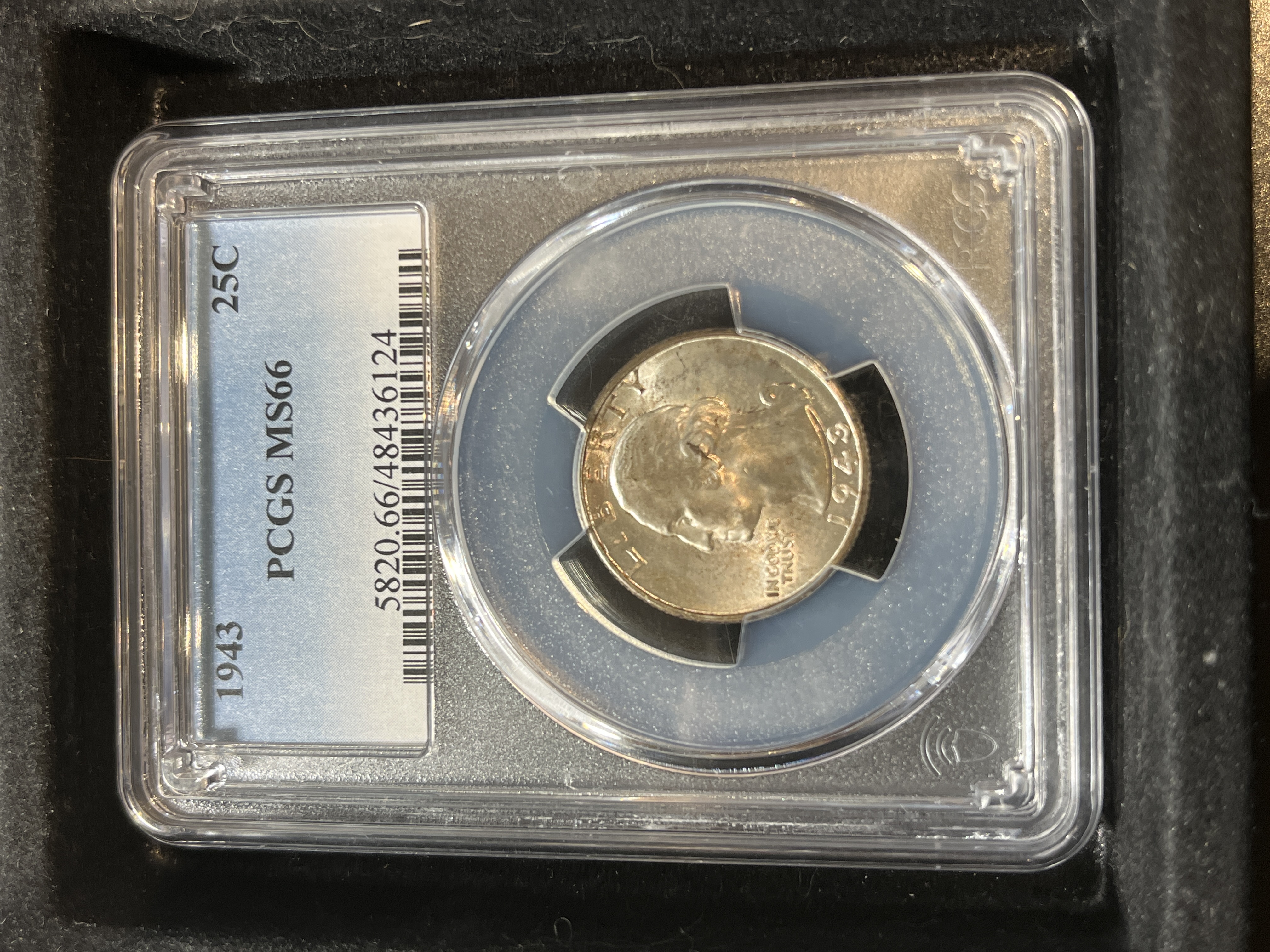 1943 Washington Quarter PCGS MS66