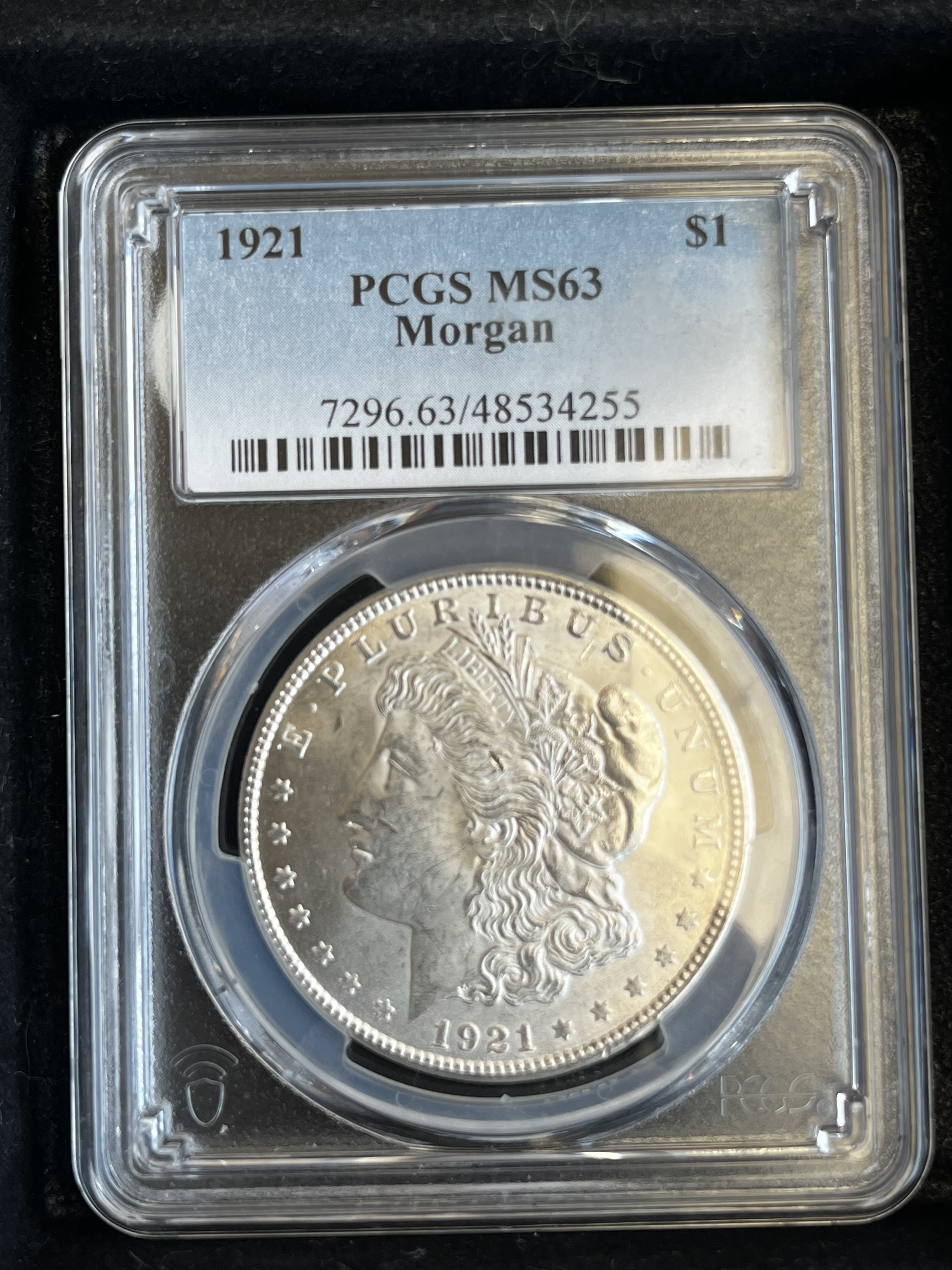 1921 Morgan Dollar PCGS MS63