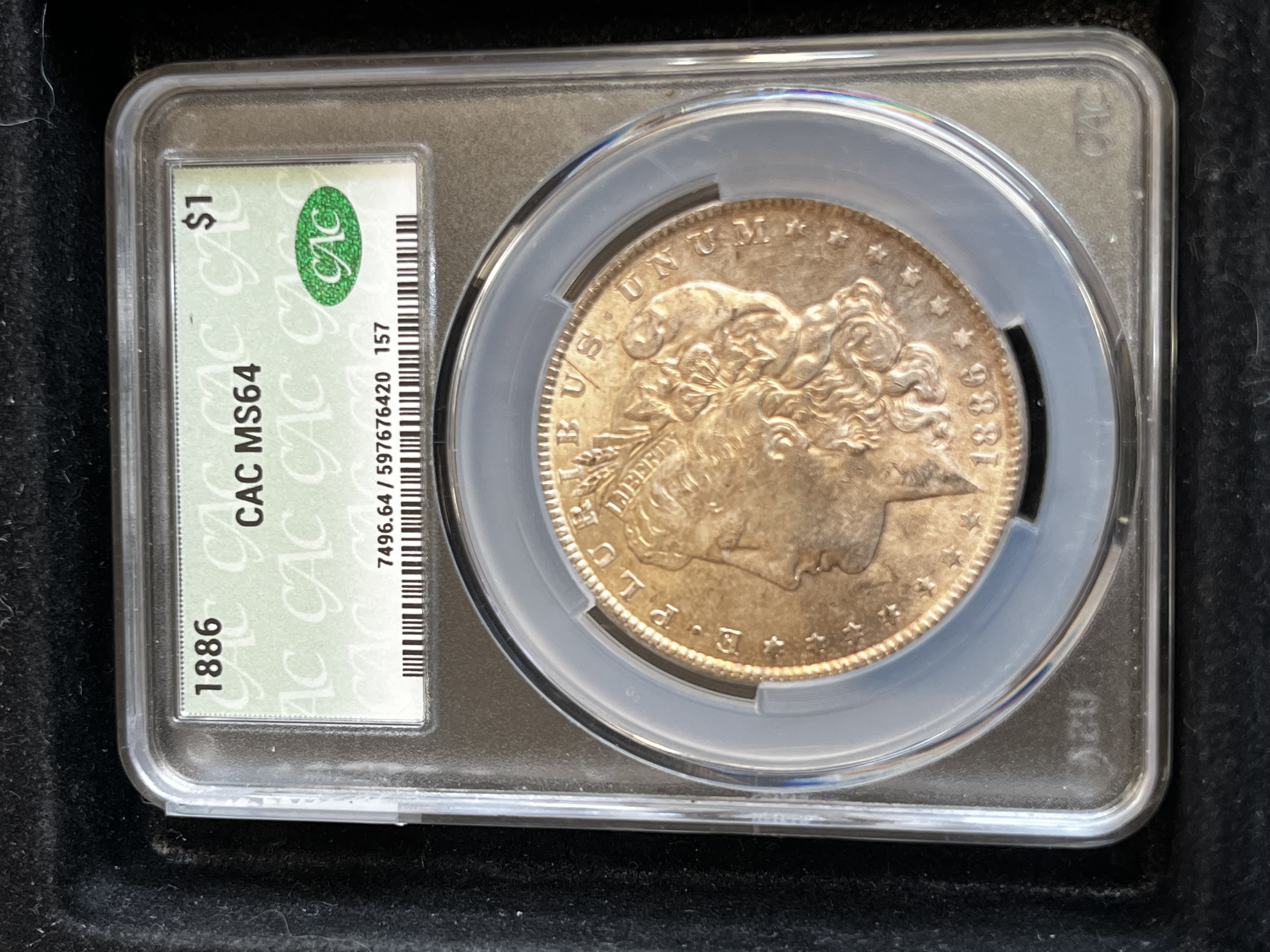 1886 Morgan Dollar CAC MS64