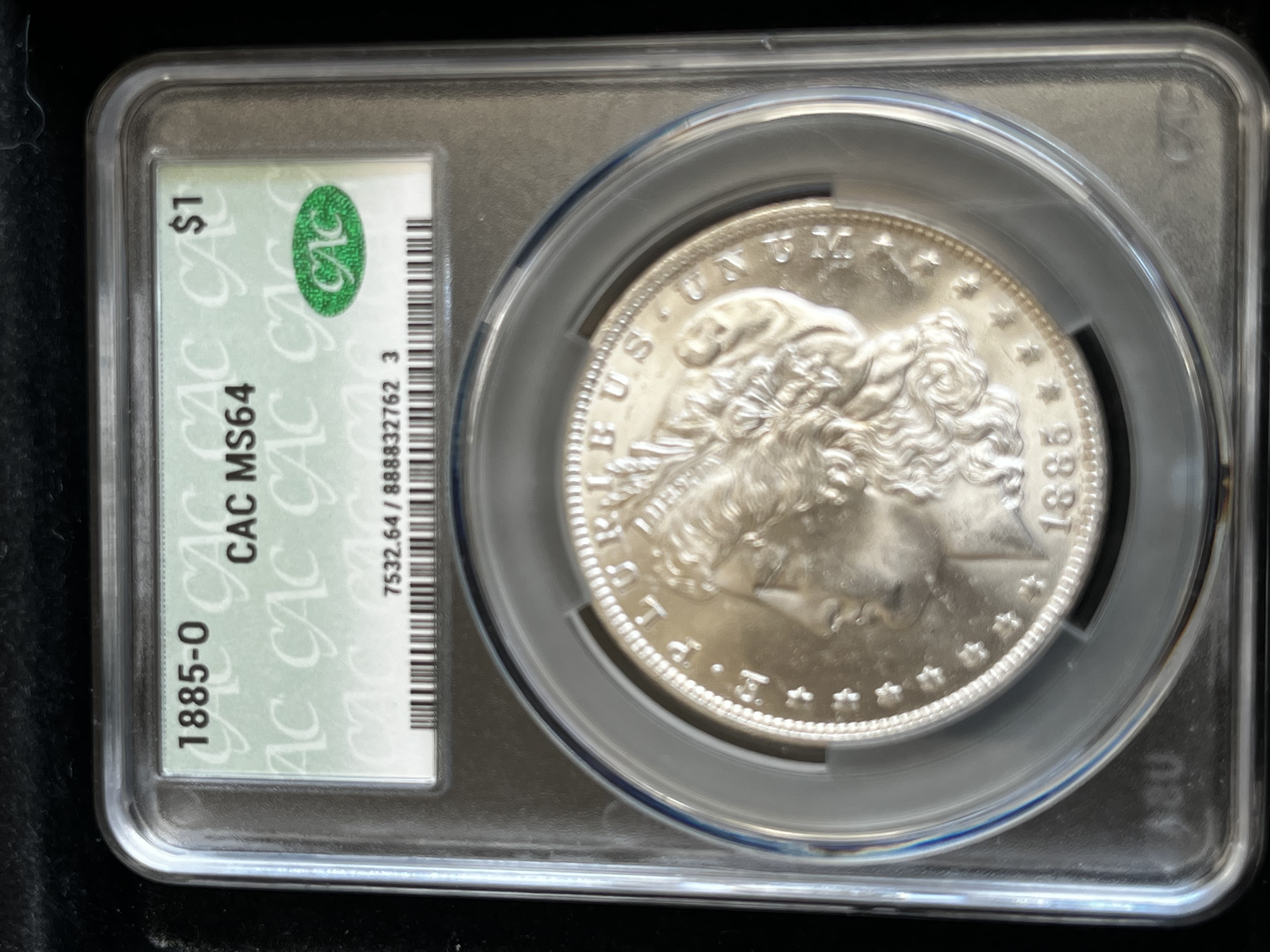 1885-O Morgan Dollar CAC MS64