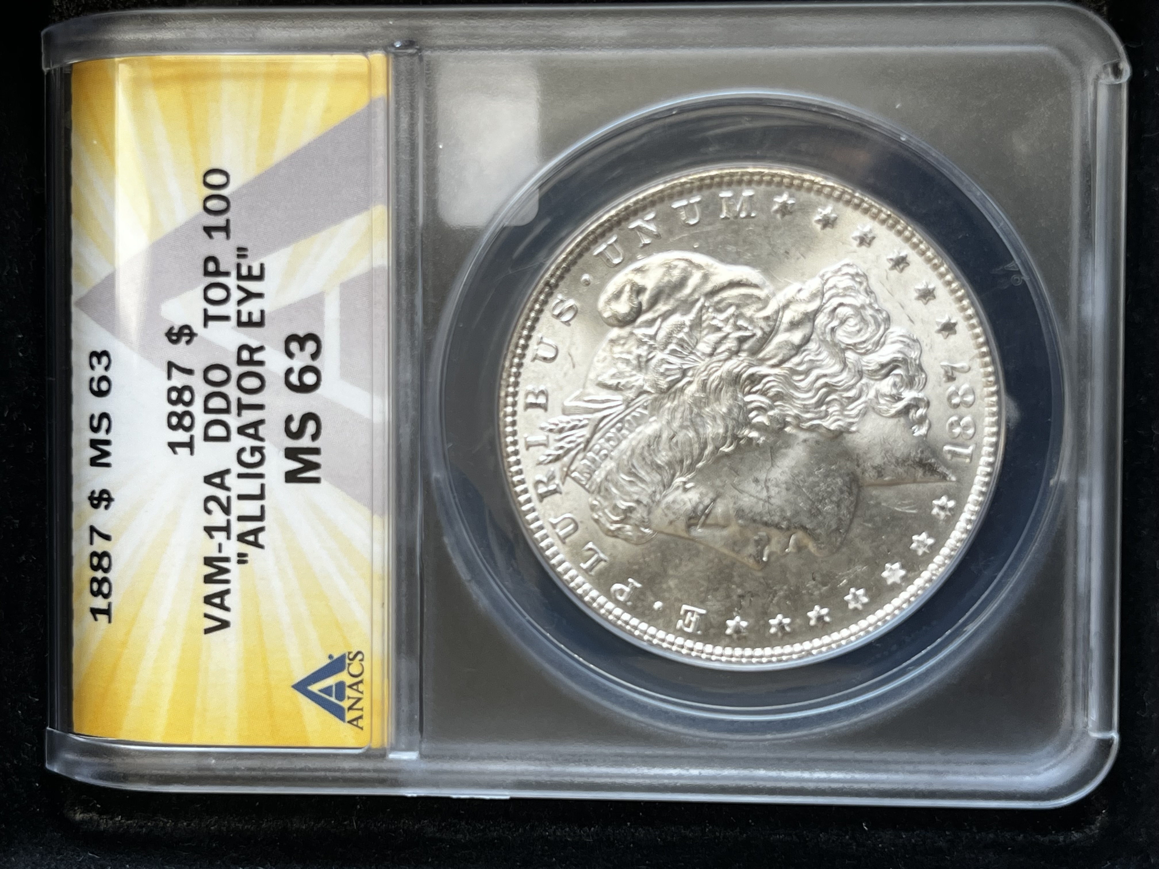 1887 Morgan Dollar ANACS MS63