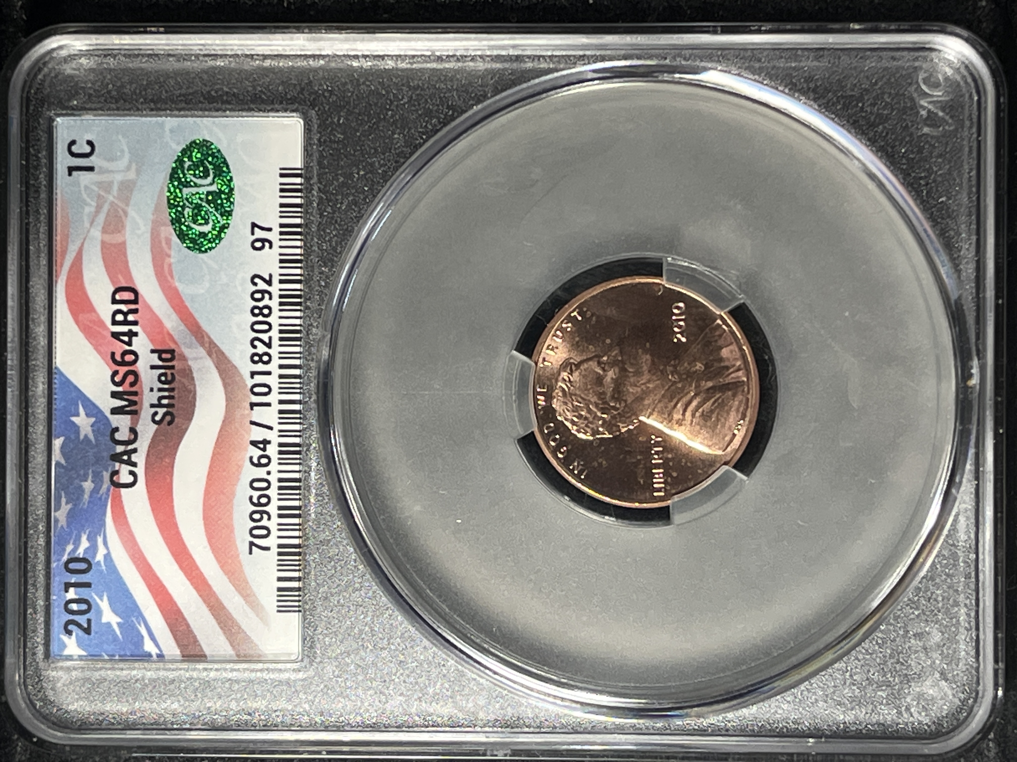 2010-P 1¢ Penny CAC MS64RD