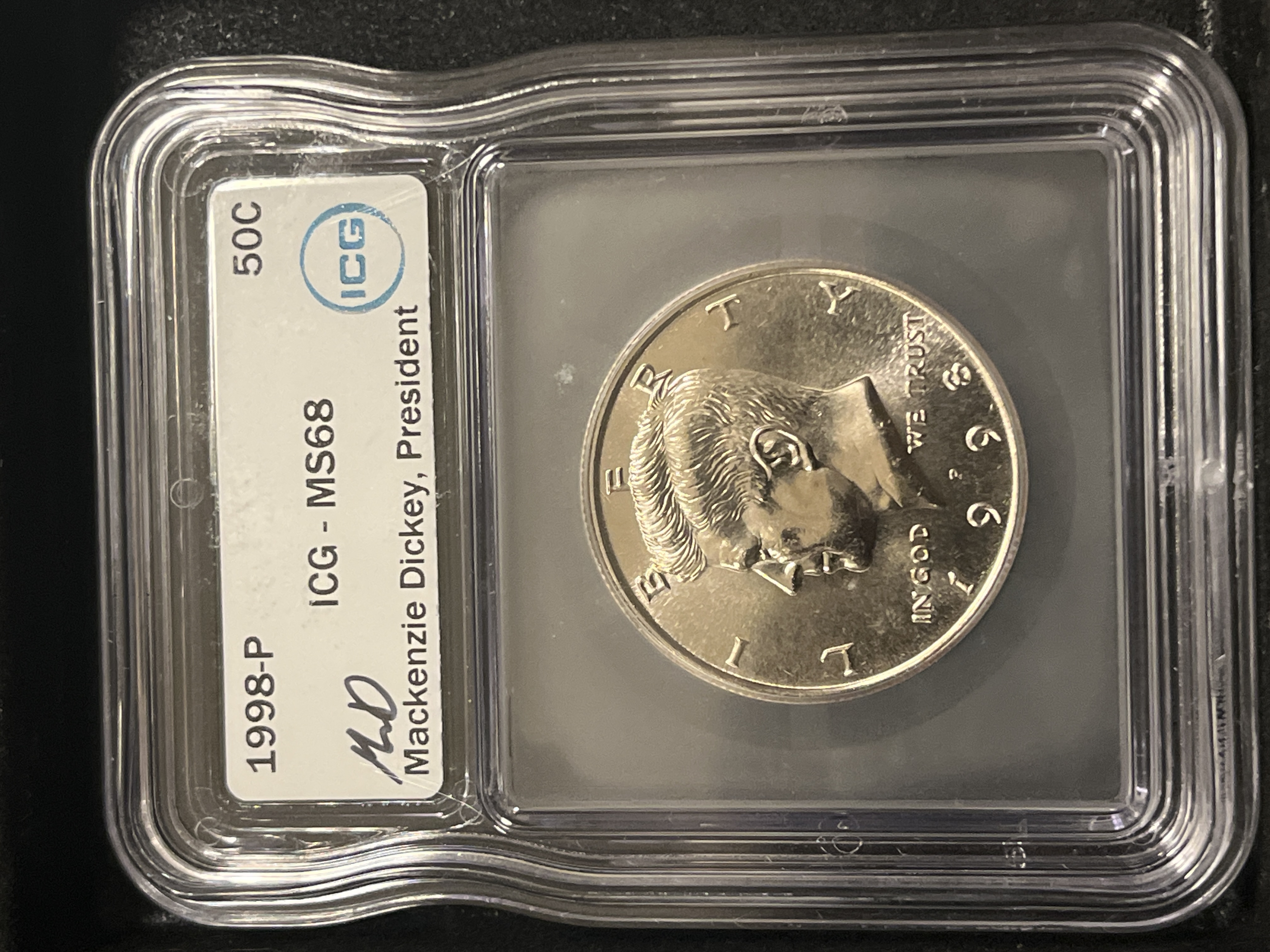 1998-P Kennedy Half Dollar ICG MS68