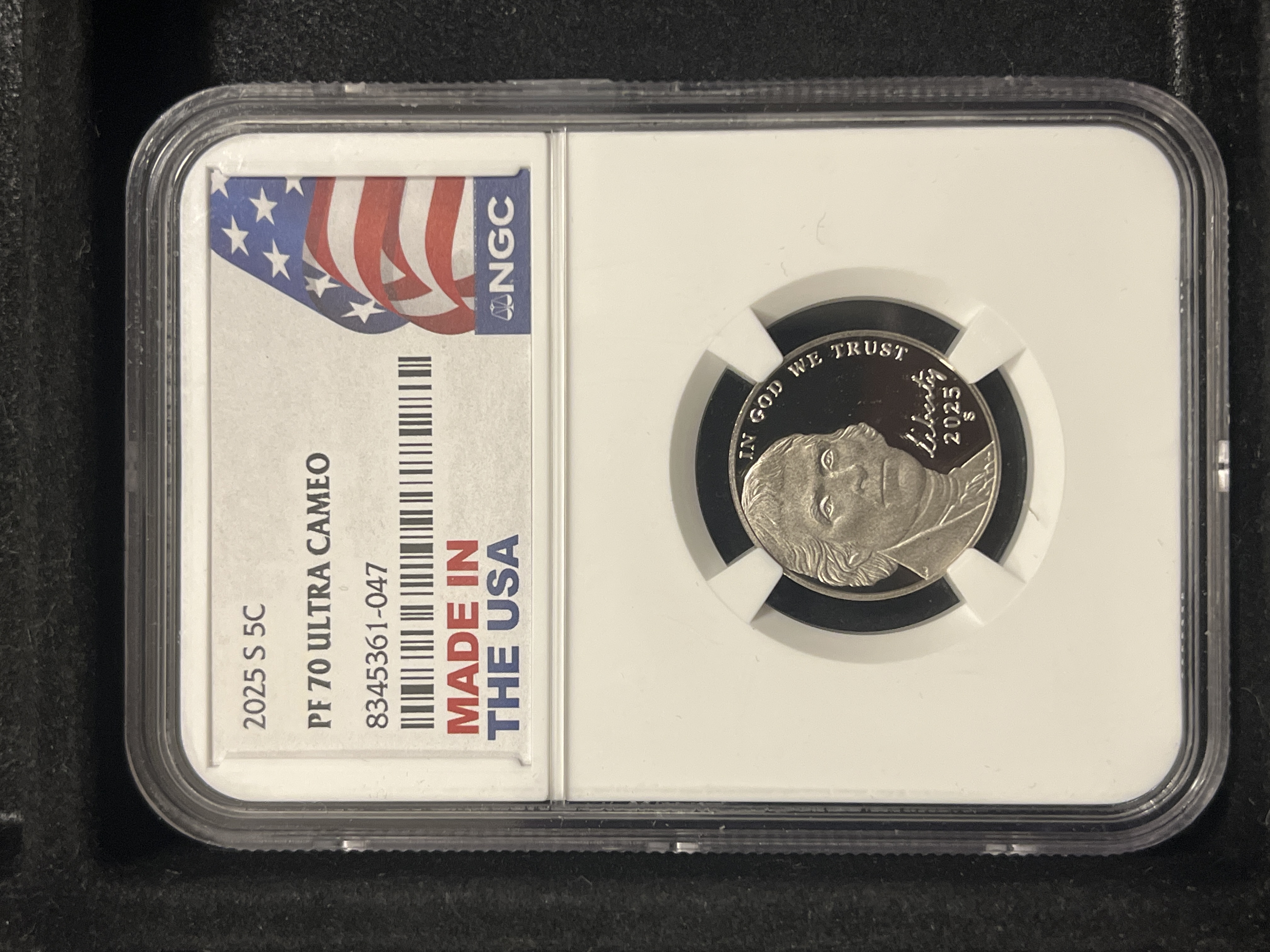 2025 Jefferson Nickel NGC PF70
