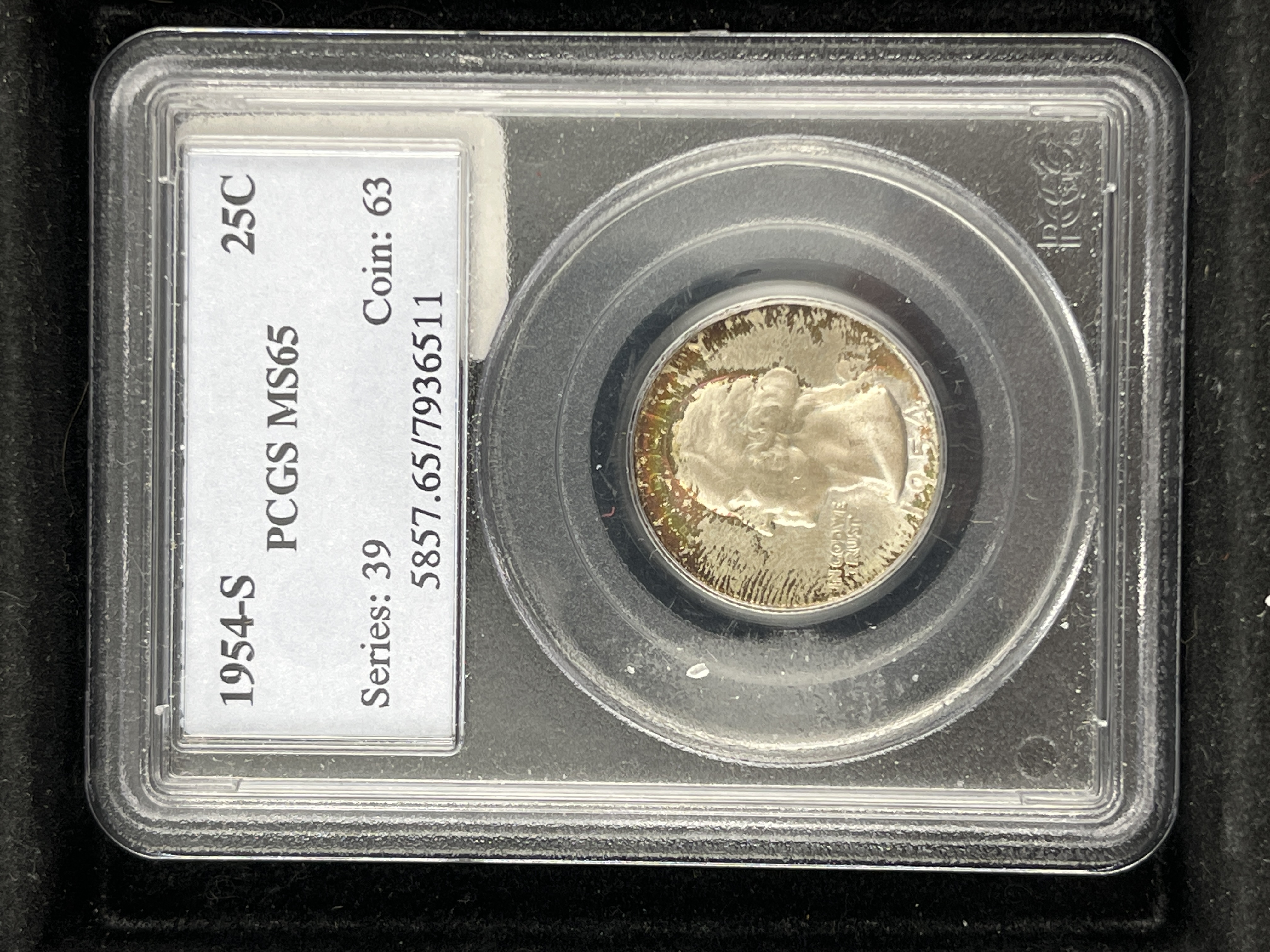 1954-S Washington Quarter Silver PCGS MS65