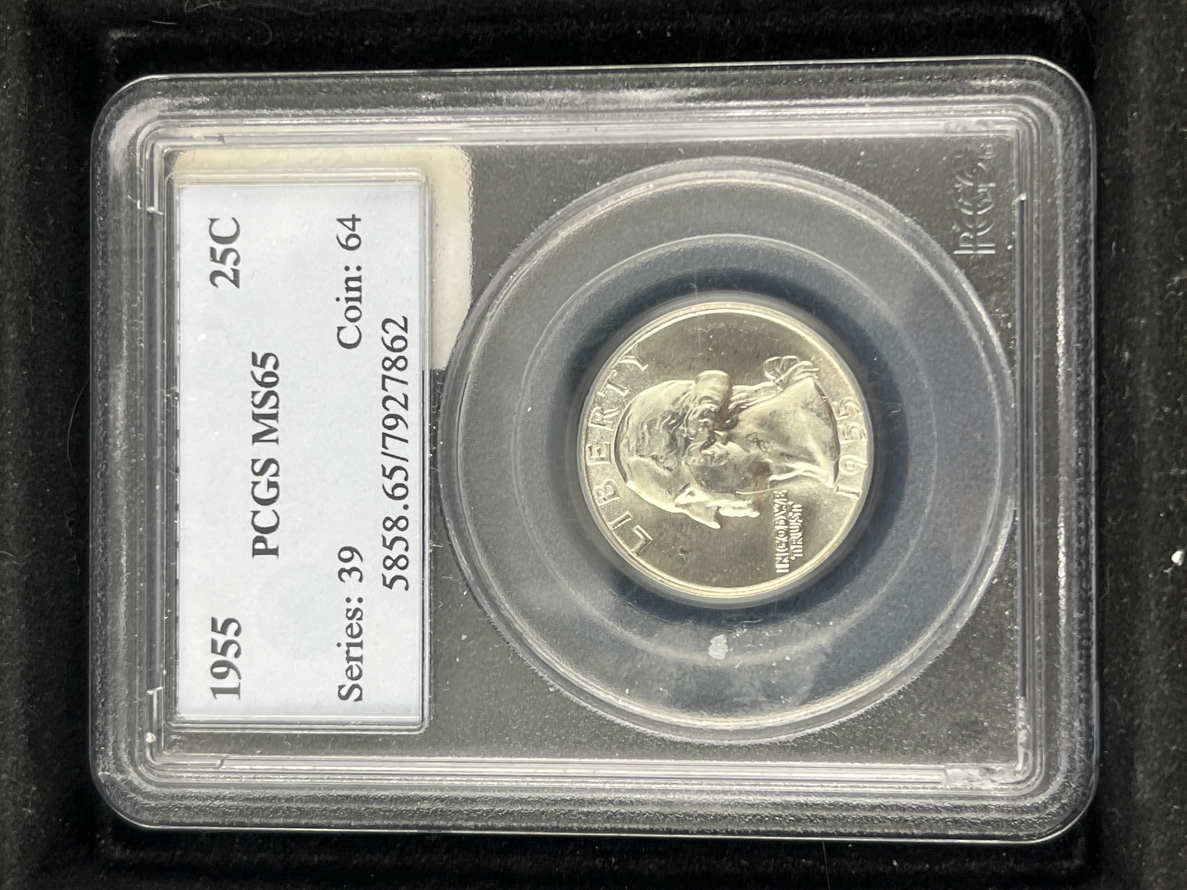 1955 Washington Quarter Silver PCGS MS65