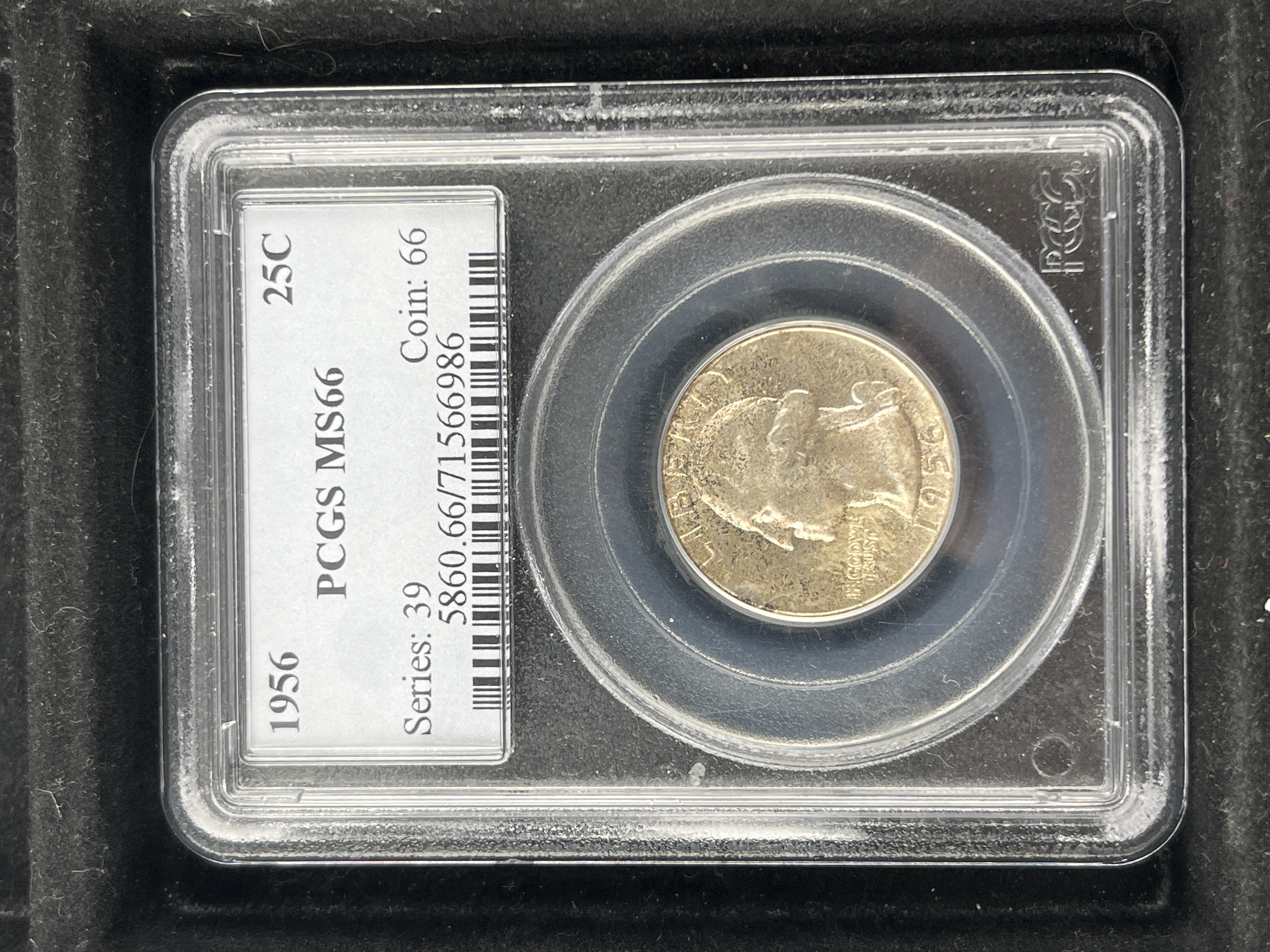 1956 Washington Quarter Silver PCGS MS66