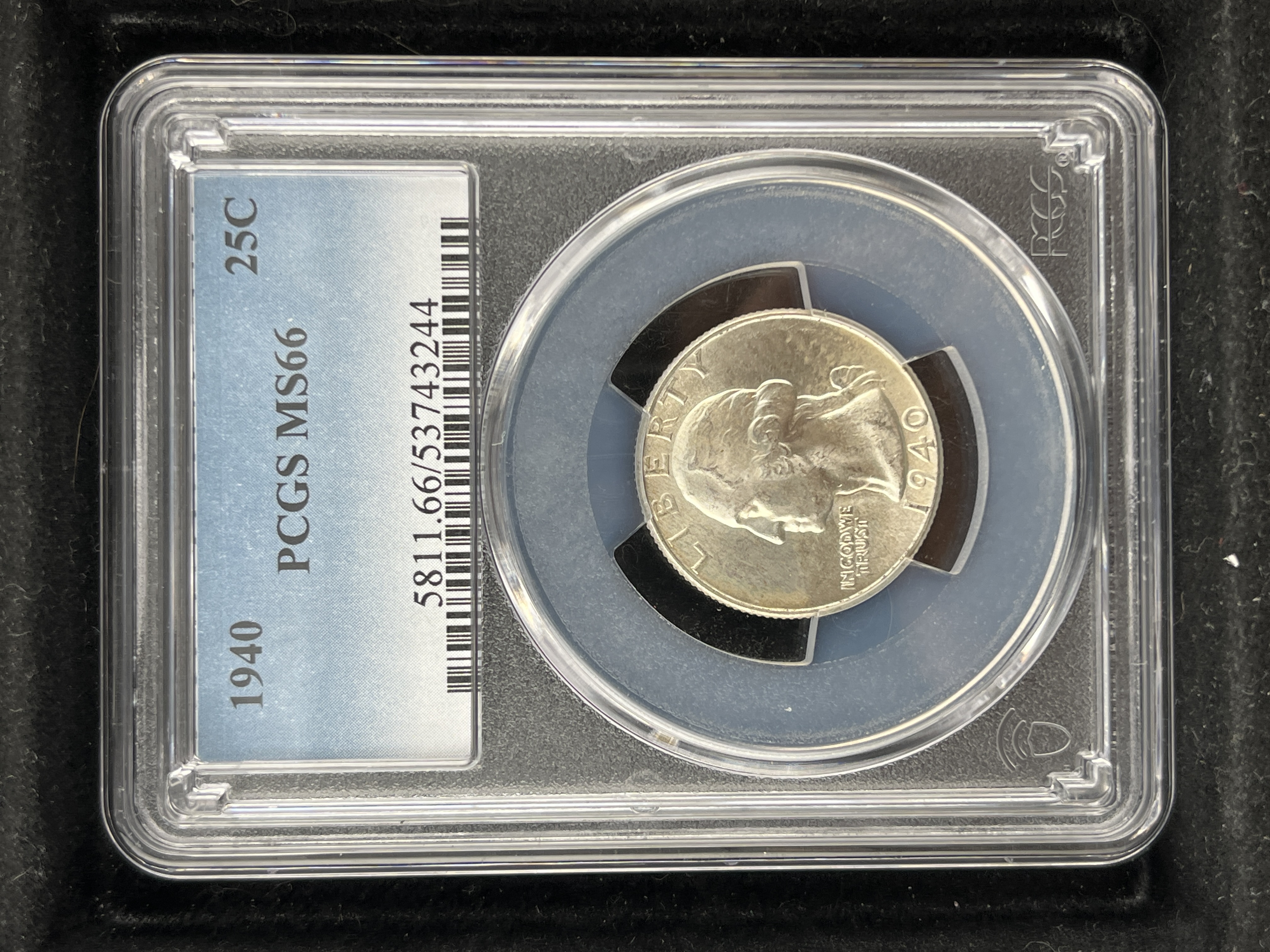 1940 Washington Quarter Silver PCGS MS66